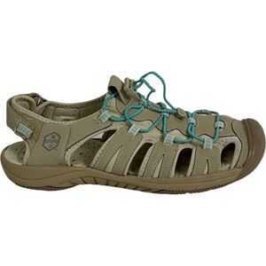 Khombu Roost Water Sports Shoes Size 9 Tan Leather Rubber‎ Toe Guard Athletic